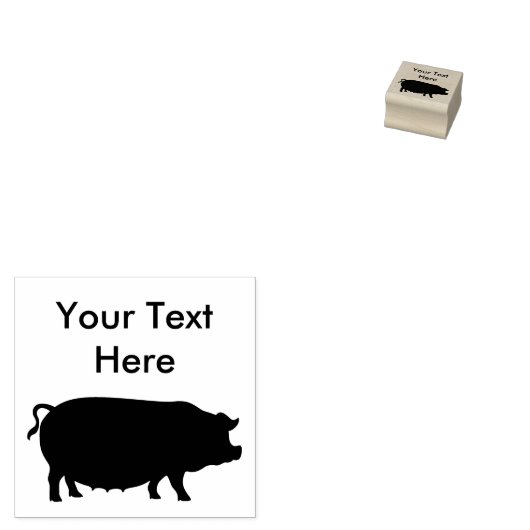 かわいい豚のゴム切手 ラバースタンプ (押印)