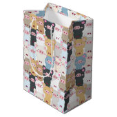 かわいい豚のパターン ミディアムペーパーバッグ (裏面アングル)