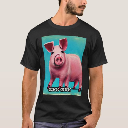 かわいい豚のピギー　ブー ブー_10 Tシャツ (正面)