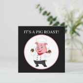 かわいい豚のローストパーティー 招待状 (スタンド正面)