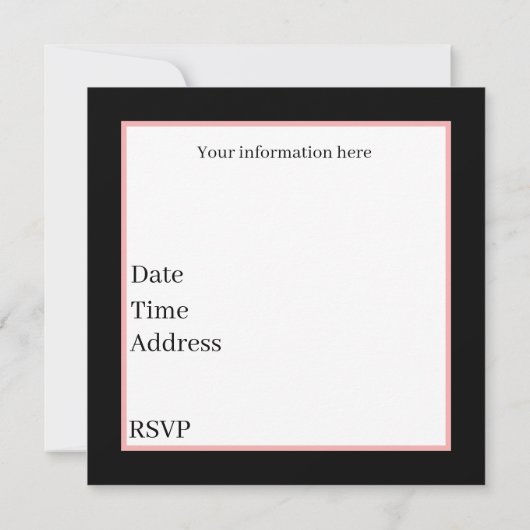 かわいい豚のローストパーティー 招待状 (裏面)