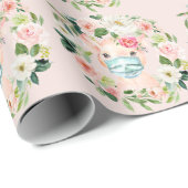 かわいい豚の保護マスク着用 ラッピングペーパー (ロールコーナー)