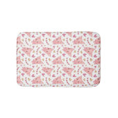 かわいい豚の柄とハート バスマット (正面)