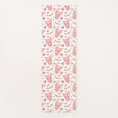 かわいい豚の柄とハート ヨガマット (正面)