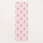 かわいい豚の柄とハート ヨガマット (裏面)