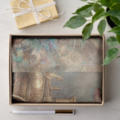 かわいい豚の水の色ステームパビクトリアンンクデクページ 薄葉紙 (ギフト)