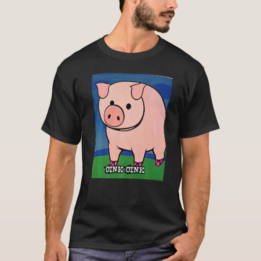 かわいい豚の豚オインキオイン9 Tシャツ (正面)