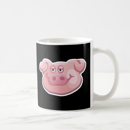 かわいい豚の顔 コーヒーマグカップ (右)