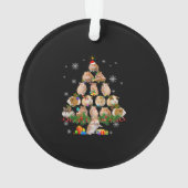 かわいい豚クリスマスツリーペットハムスター恋人 オーナメント (裏面)