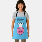 かわいい豚シェフ漫画の小さなキッチンエプロン子供へ エプロン (インサイチュ)
