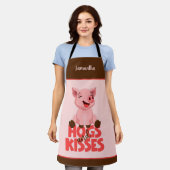 かわいい豚プリン エプロン (着用した状態)