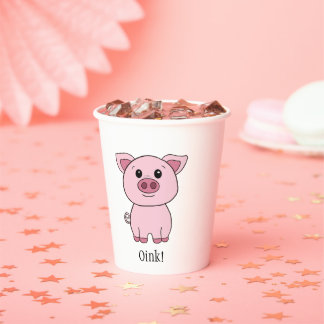 かわいい豚リンク！かわいいモー牛！家畜 紙コップ