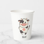 かわいい豚リンク！かわいいモー牛！家畜 紙コップ (裏面)