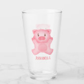かわいい豚好きの名前 タンブラーグラス (正面)