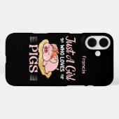 かわいい豚好きの言葉アート Case-Mate iPhoneケース (裏面 (横))