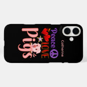 かわいい豚好きの言葉アート Case-Mate iPhoneケース (裏面 (横))