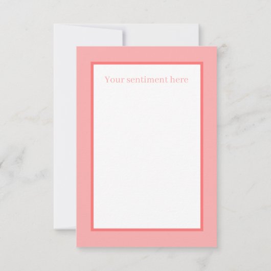 かわいい豚好考えるきの人に付け加える気持ち ノートカード (裏面)