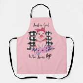 かわいい豚愛好家のキッチン エプロン (正面)