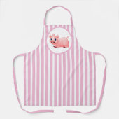 かわいい豚愛好家のキッチン エプロン (正面)