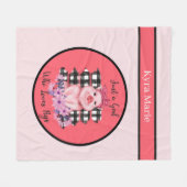 かわいい豚愛好家の名前を追加フリースブランケット フリースブランケット (正面(横))