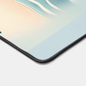 かわいい豚水玉模様水着でビーチ デスクマット (コーナー)