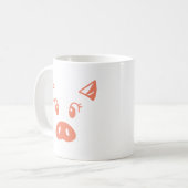 かわいい豚顔おもしろい豚 コーヒーマグカップ (正面左)
