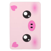 かわいい豚顔-かわいいミニマリズム マグネット (縦)