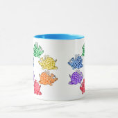 かわいい豚飛んでいるの漫画スケッチ マグカップ (中央)