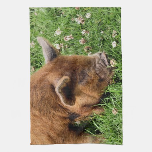 かわいい豚 キッチンタオル (縦)