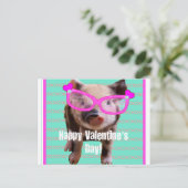 かわいい豚 – ハッピーバレンタインデー シーズンポストカード (スタンド正面)