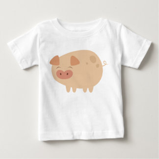 かわいい豚 ベビーTシャツ
