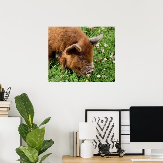 かわいい豚 ポスター (ホームオフィス)