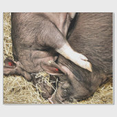 かわいい豚 ラッピングペーパー (フラット)