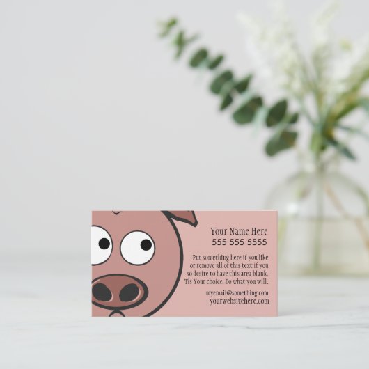 かわいい豚 名刺 (スタンド正面)