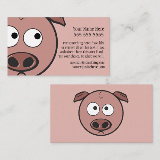 かわいい豚 名刺 (正面/裏面)