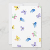 かわいい豚 | 女の子のベビーシャワーパーティー 招待状 (裏面)