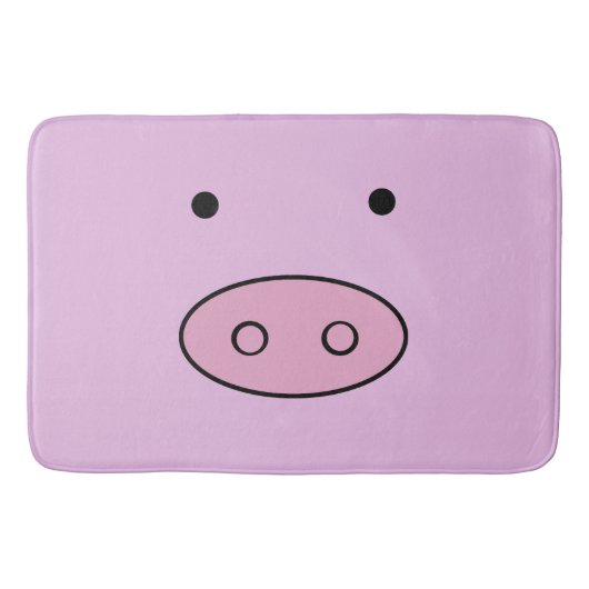 かわいい豚、子豚、豚、豚、ピンク豚、家畜 バスマット (正面)