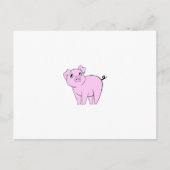 かわいい豚、子豚、豚、豚、ピンク豚、家畜 ポストカード (正面)