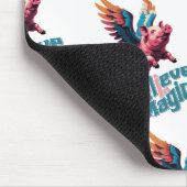 かわいい豚(羽カラフル付) |信じ魔法 マウスパッド (コーナー)