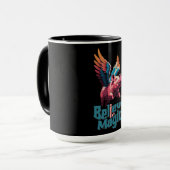 かわいい豚(羽カラフル付) |信じ魔法 マグカップ (正面左)