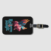 かわいい豚(羽カラフル付) |信じ魔法 ラゲッジタグ (正面横)