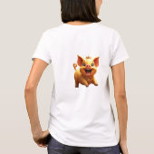 かわいい豚Tシャツ Tシャツ (裏面)