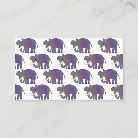 かわいい象おむつラッフルベビーシャワーゲーム エンクロージャーカード (裏面)