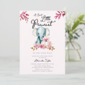 かわいい象かぼちゃの紅葉ガールベイビーシャワー 招待状 (スタンド正面)