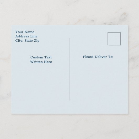 かわいい象とハートかわいい赤ちゃんシャワー インビテーションポストカード (裏面)