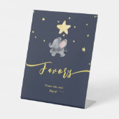 かわいい象とバルーン赤ちゃんシャワー 台座サイン (正面)