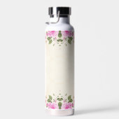 かわいい象とピンクの花水瓶 ウォーターボトル (右面)