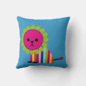 かわいい象とライオンの枕子供へ室 クッション (裏面)