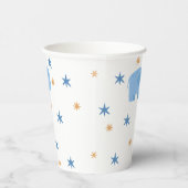 かわいい象と星。サファリベビー子供の誕生日 紙コップ (右)