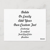 かわいい象と灰色の愛のハート ポストカード (裏面)